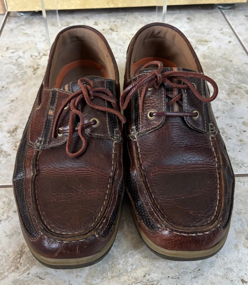 Highland Creek Comfort Port Style Mens Shoes 13 M Brown Black Loafer Deck